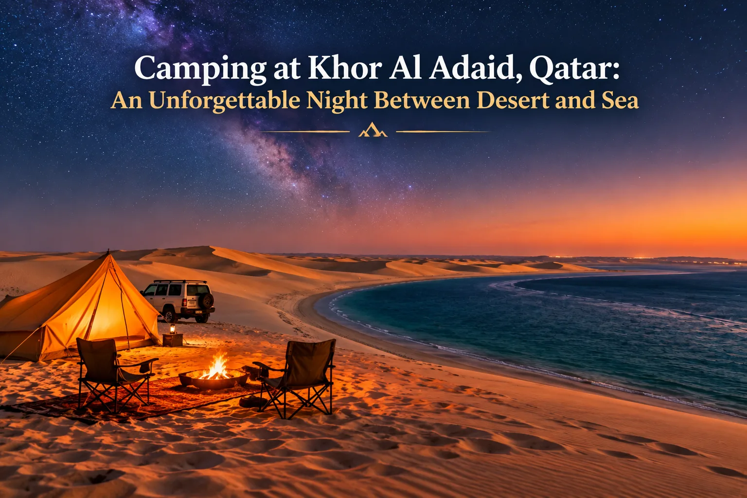 Camping at Khor Al Adaid, Qatar: An Unforgettable Night Between Desert and Sea