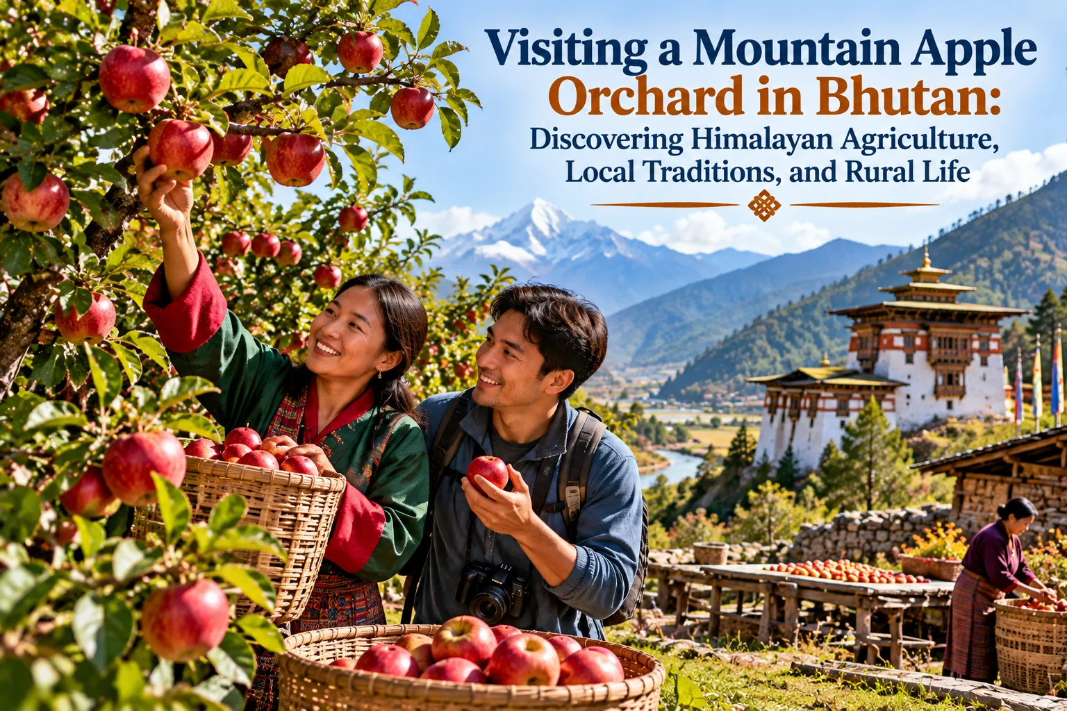 Visiting a Mountain Apple Orchard in Bhutan: Discovering Himalayan Agriculture, Local Traditions, and Rural Life
